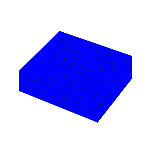 A hyperbolic paraboloid crease pattern folding with a strain heatmap overlay